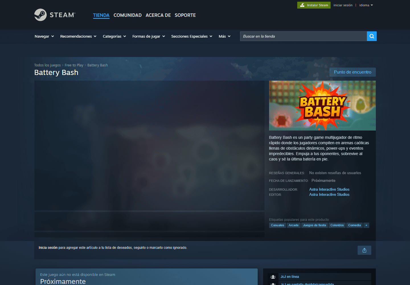 Previa de Battery Bash en Steam